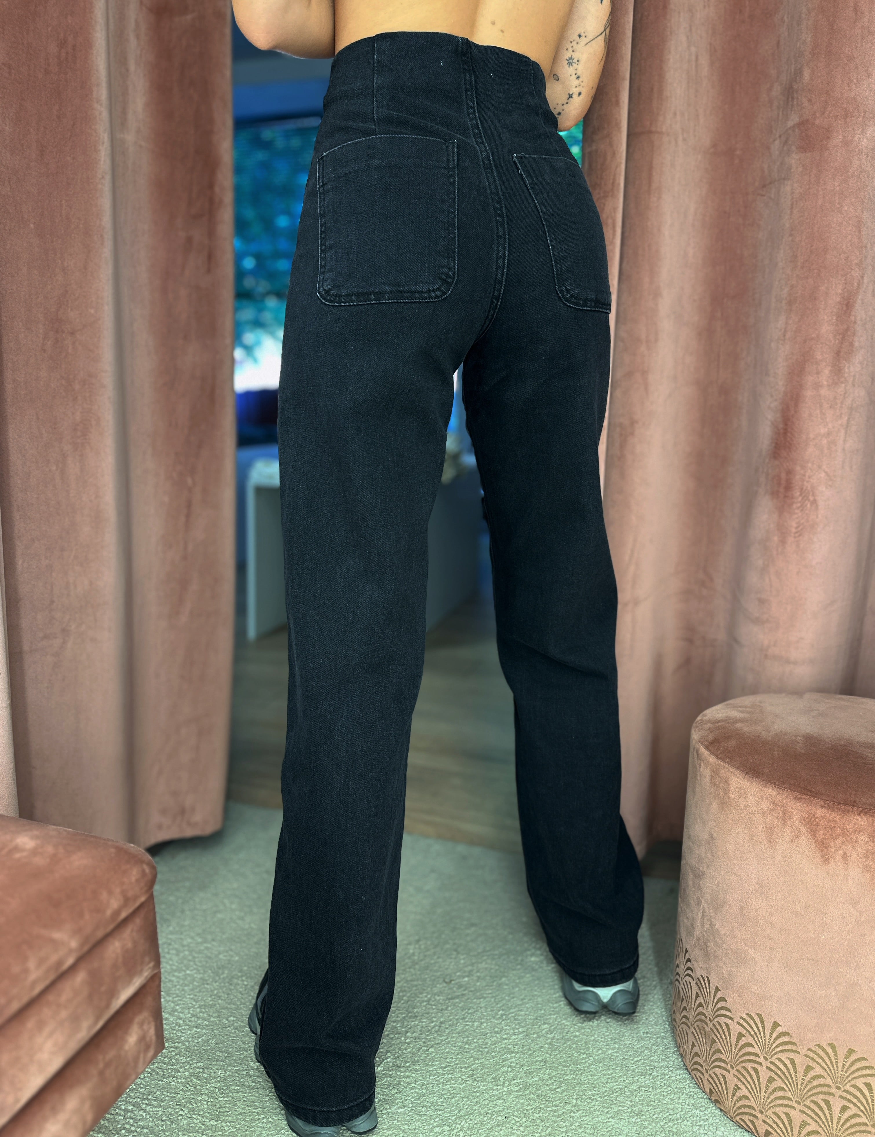 Džinsai ‘Black wide leg’