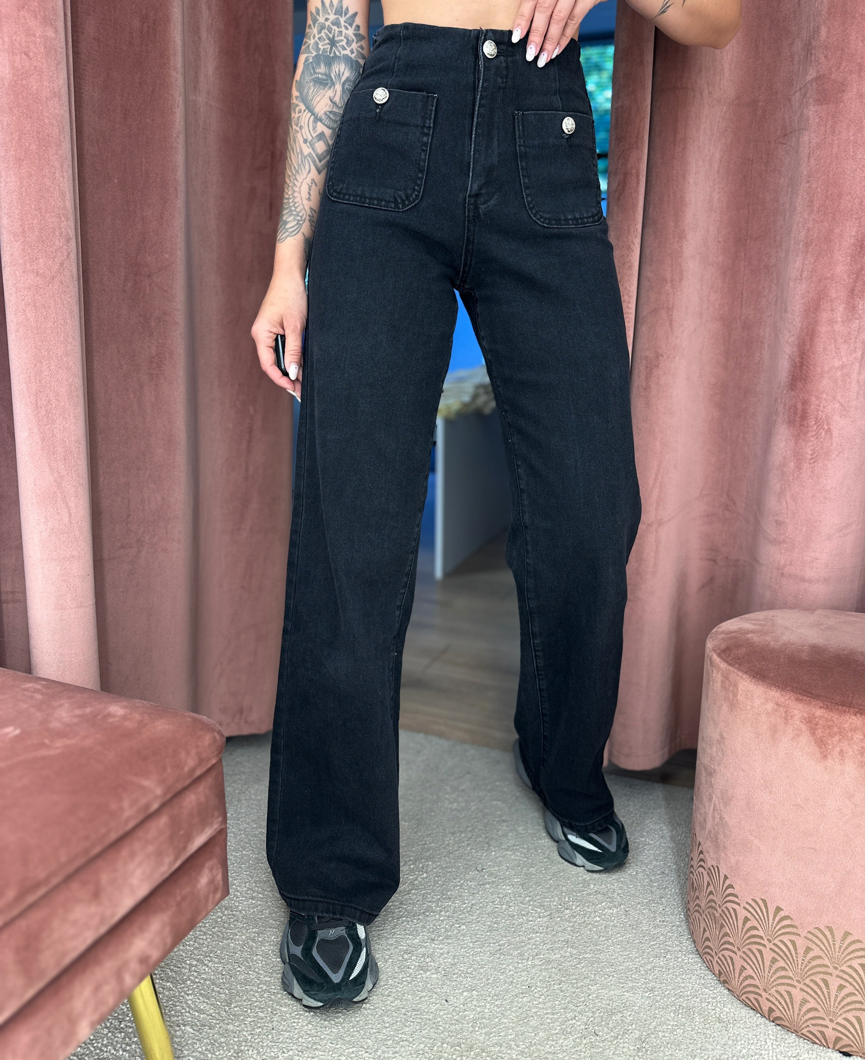 Džinsai ‘Black wide leg’