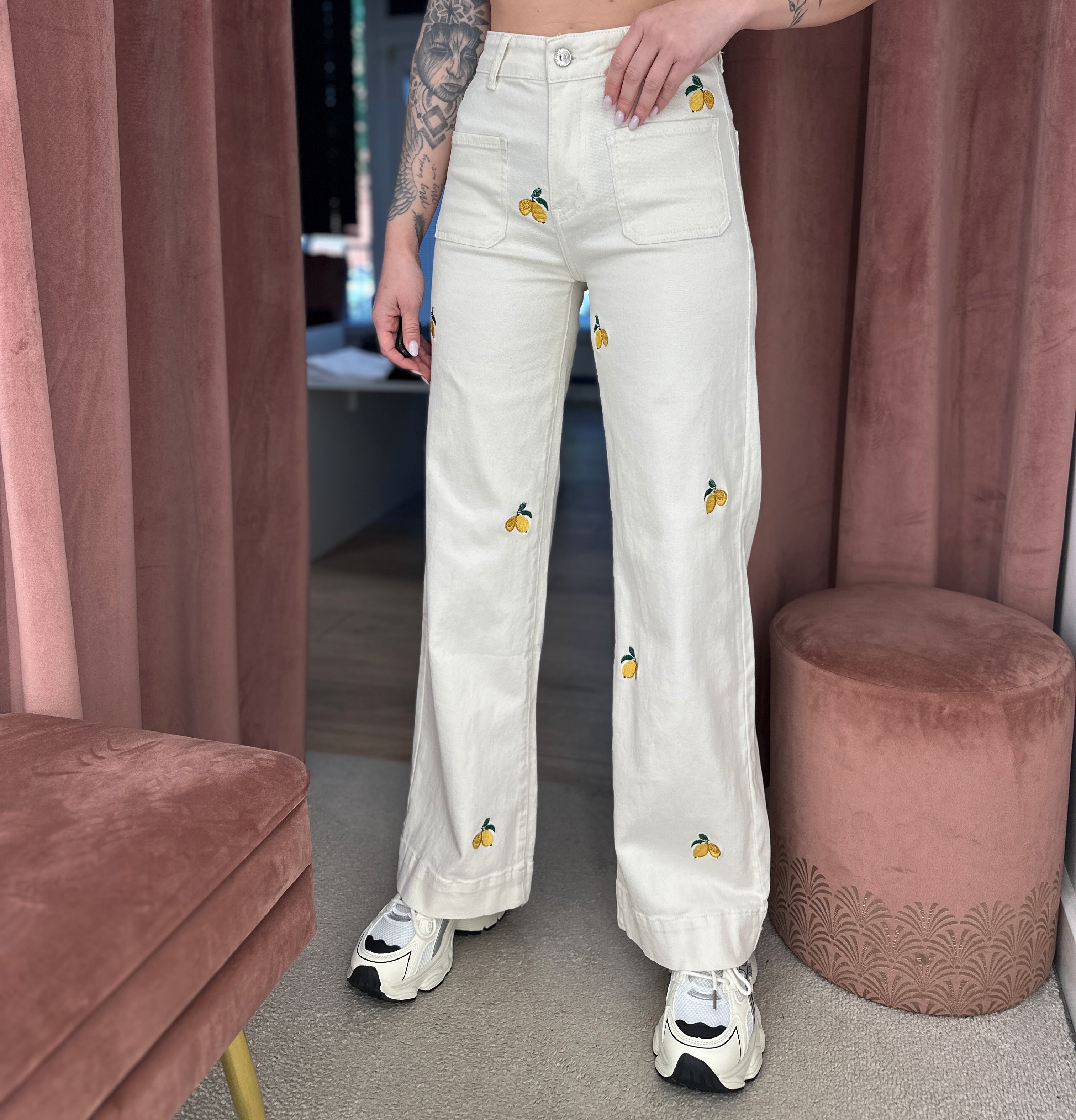 Džinsai ‘Milk lemon’