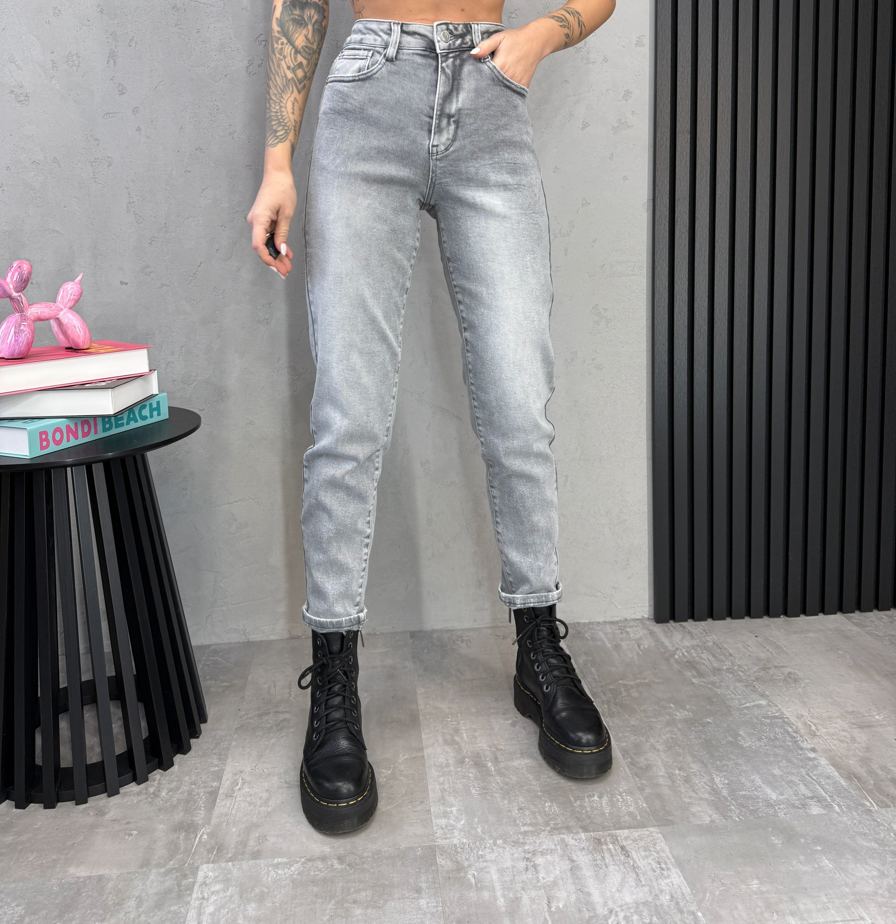 Džinsai ‘Mom mid rise’