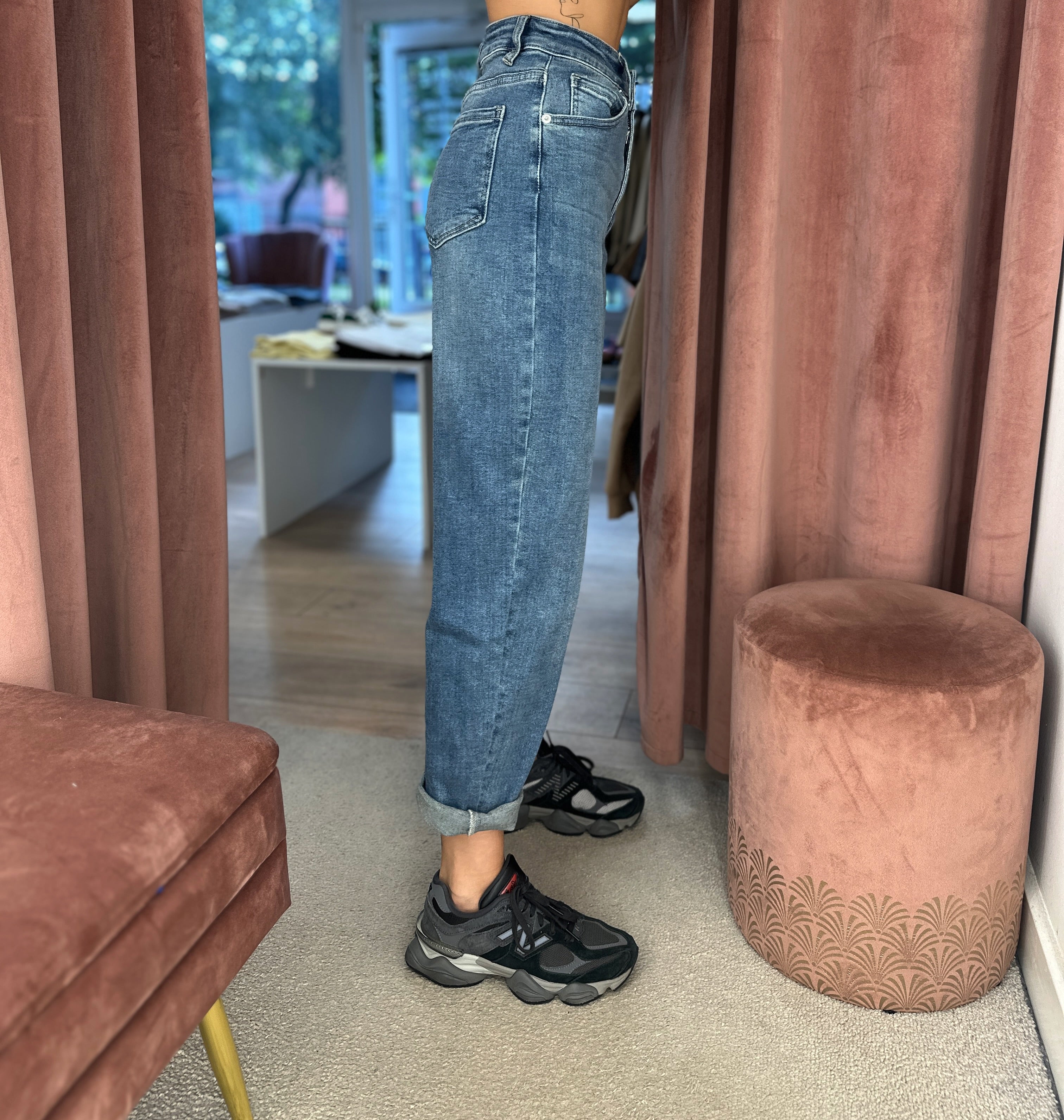 Džinsai ‘Mom-fit basic’