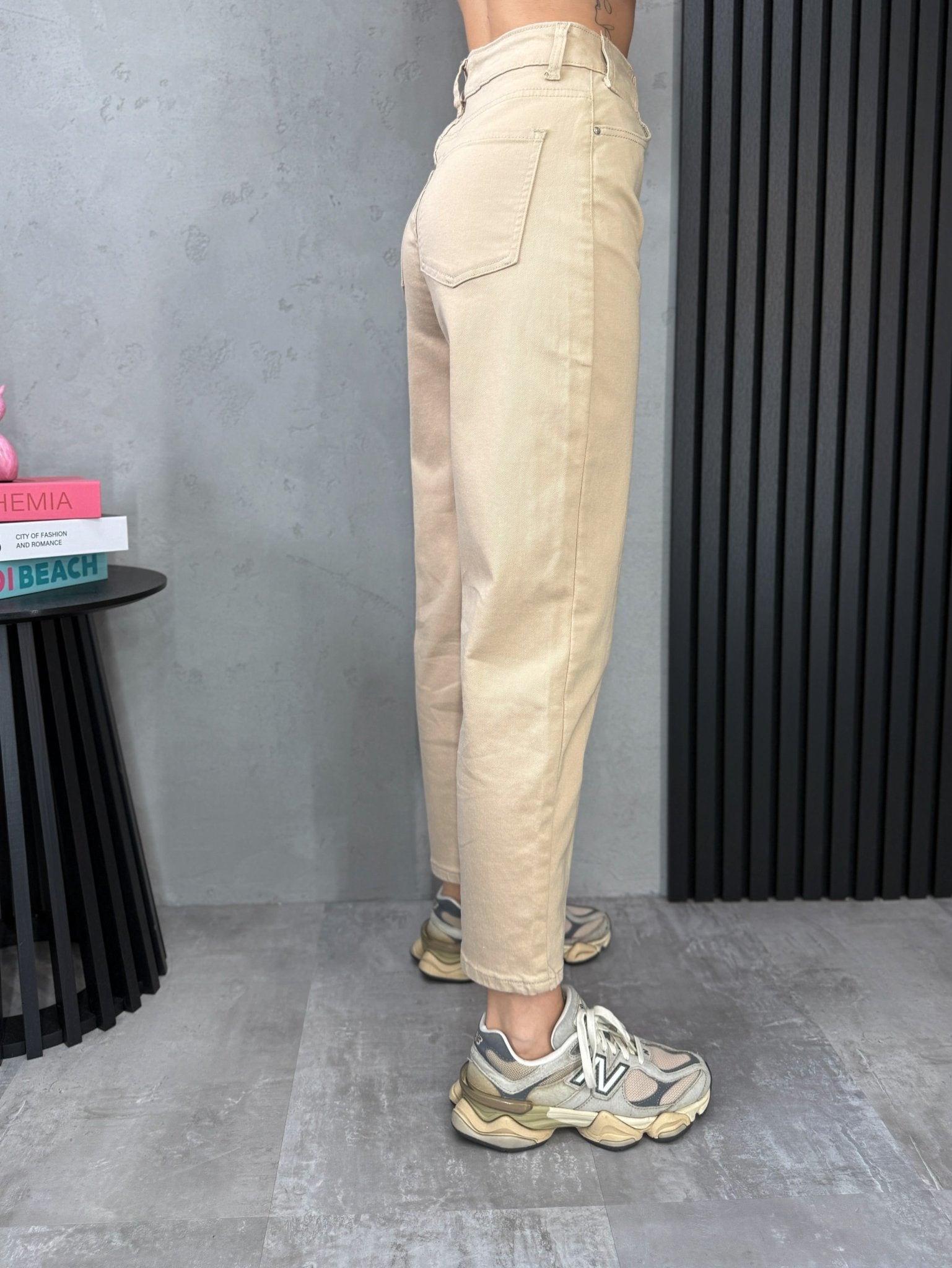 Beige džinsai ‘Mom fit base’ - MASIM - Džinsai