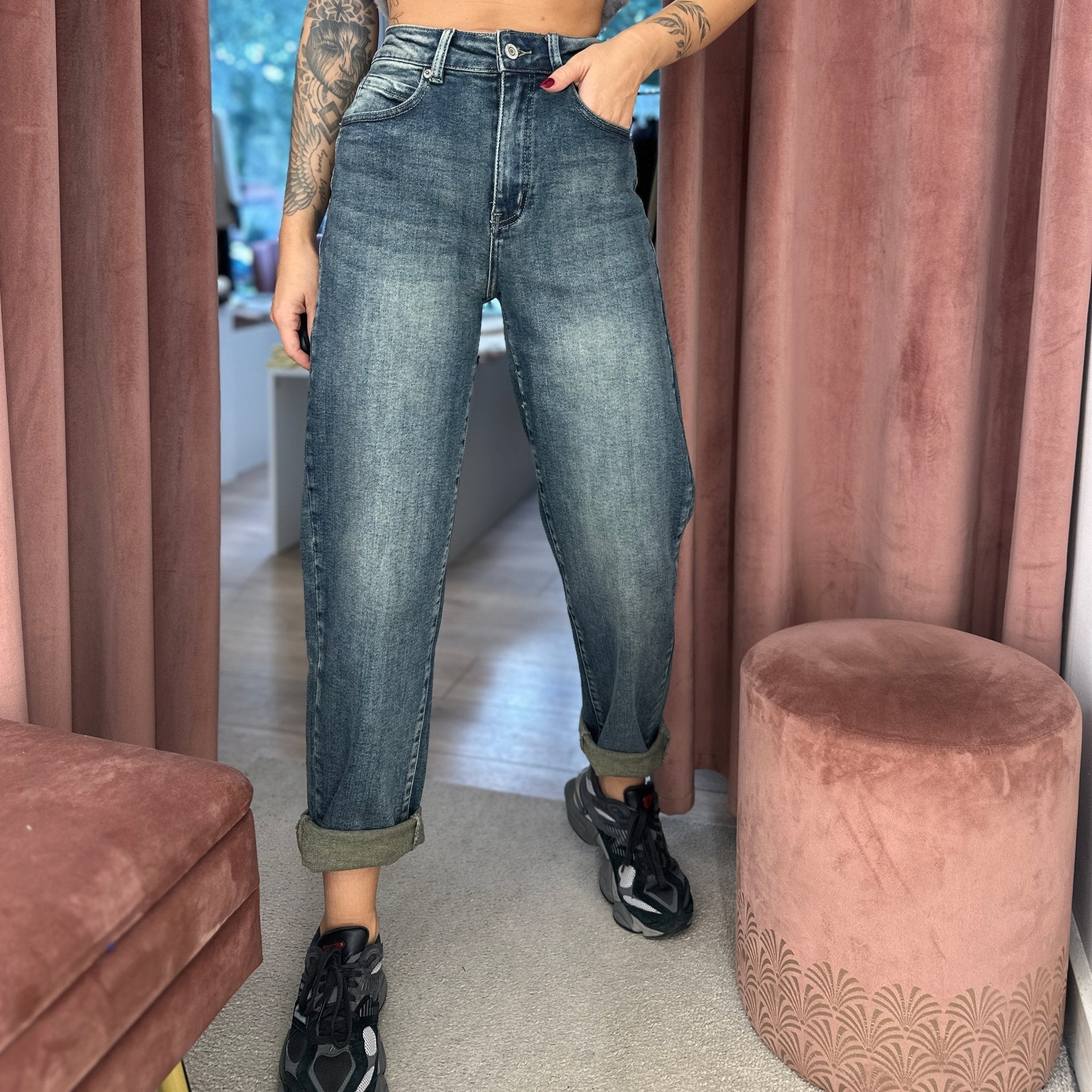 Džinsai ‘Mom - fit bliz’ - MASIM - Džinsai