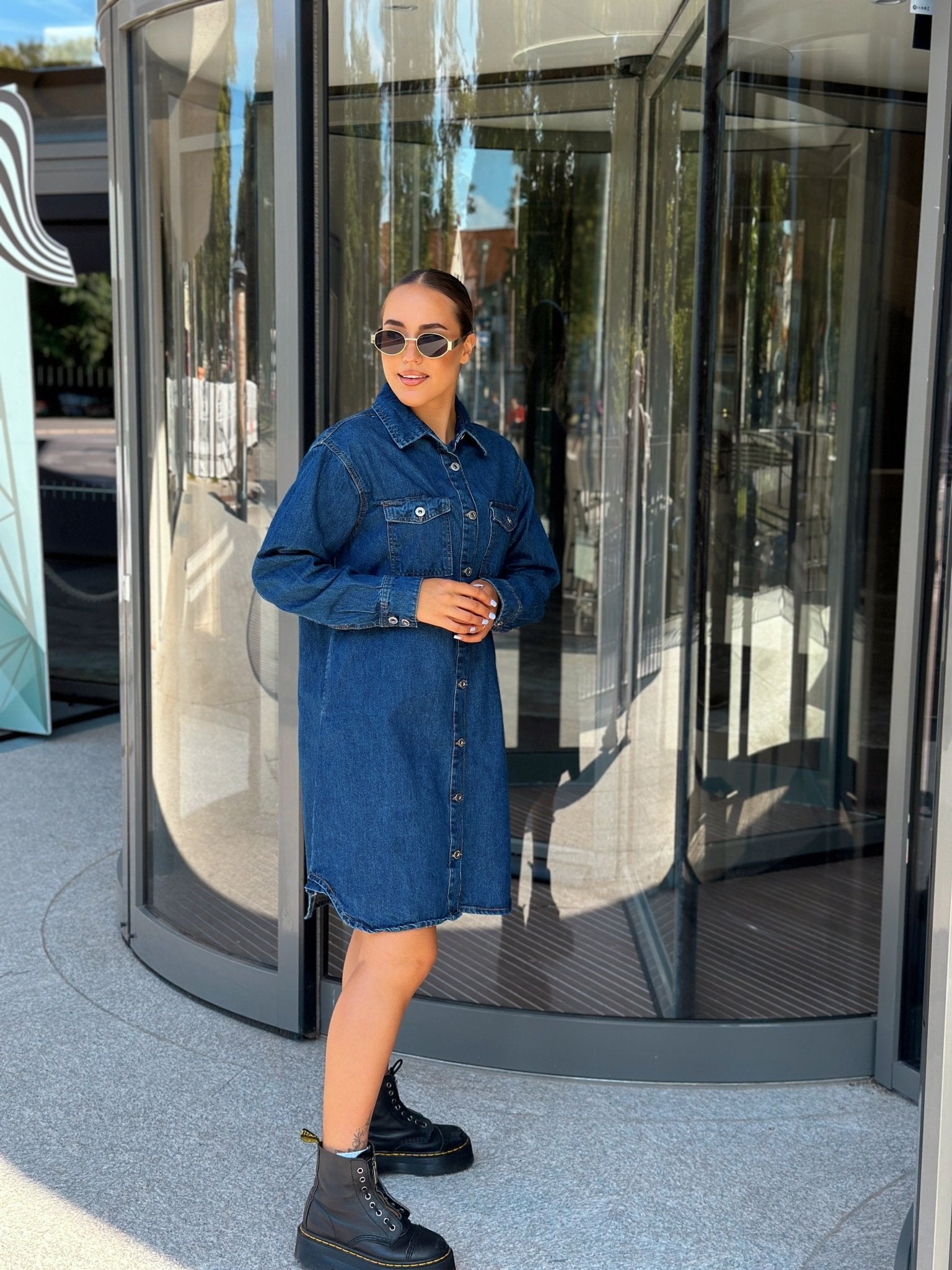 Džinsinė suknelė ‘Solar’ - MASIM - Proginės suknelės