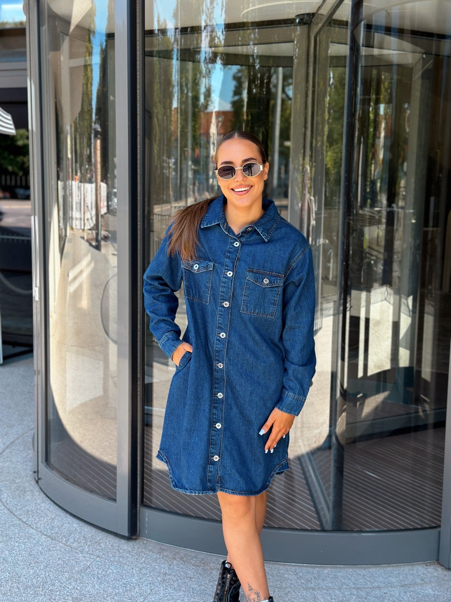 Džinsinė suknelė ‘Solar’ - MASIM - Proginės suknelės