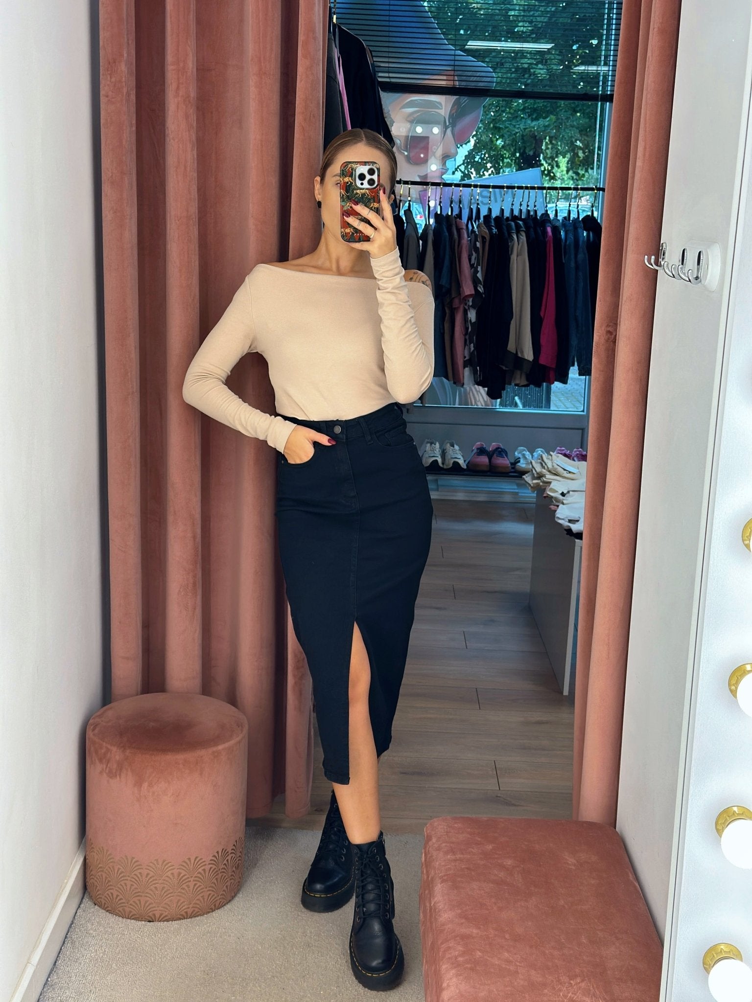 Džinsinis sijonas ‘Black denim' - MASIM - Džinsai