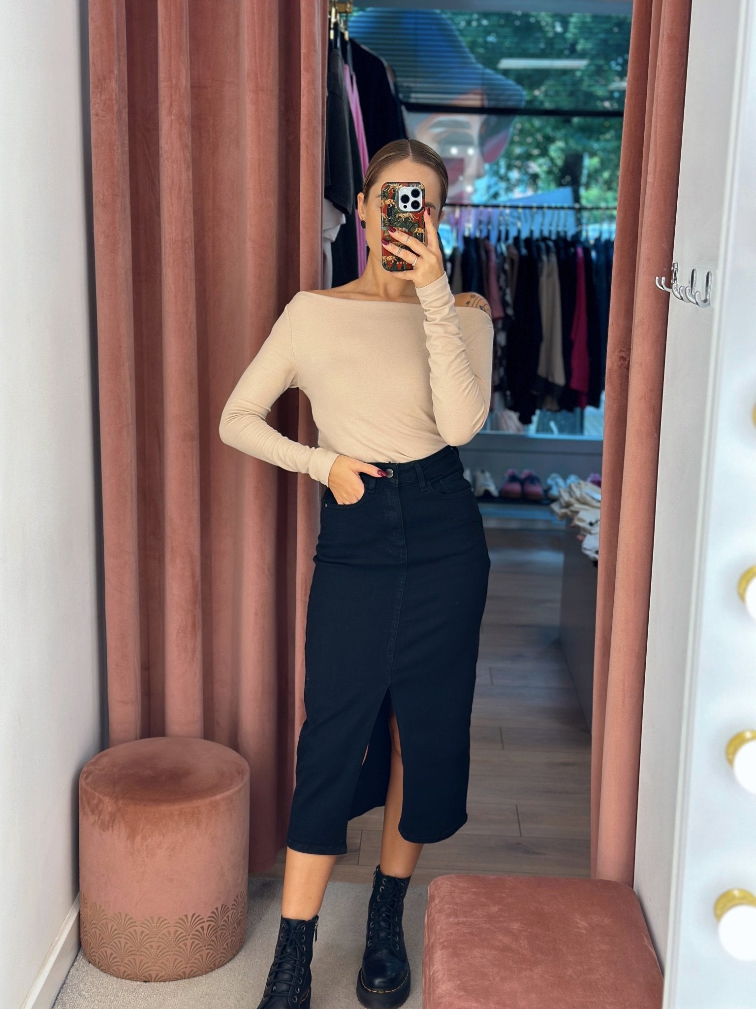 Džinsinis sijonas ‘Black denim' - MASIM - Džinsai