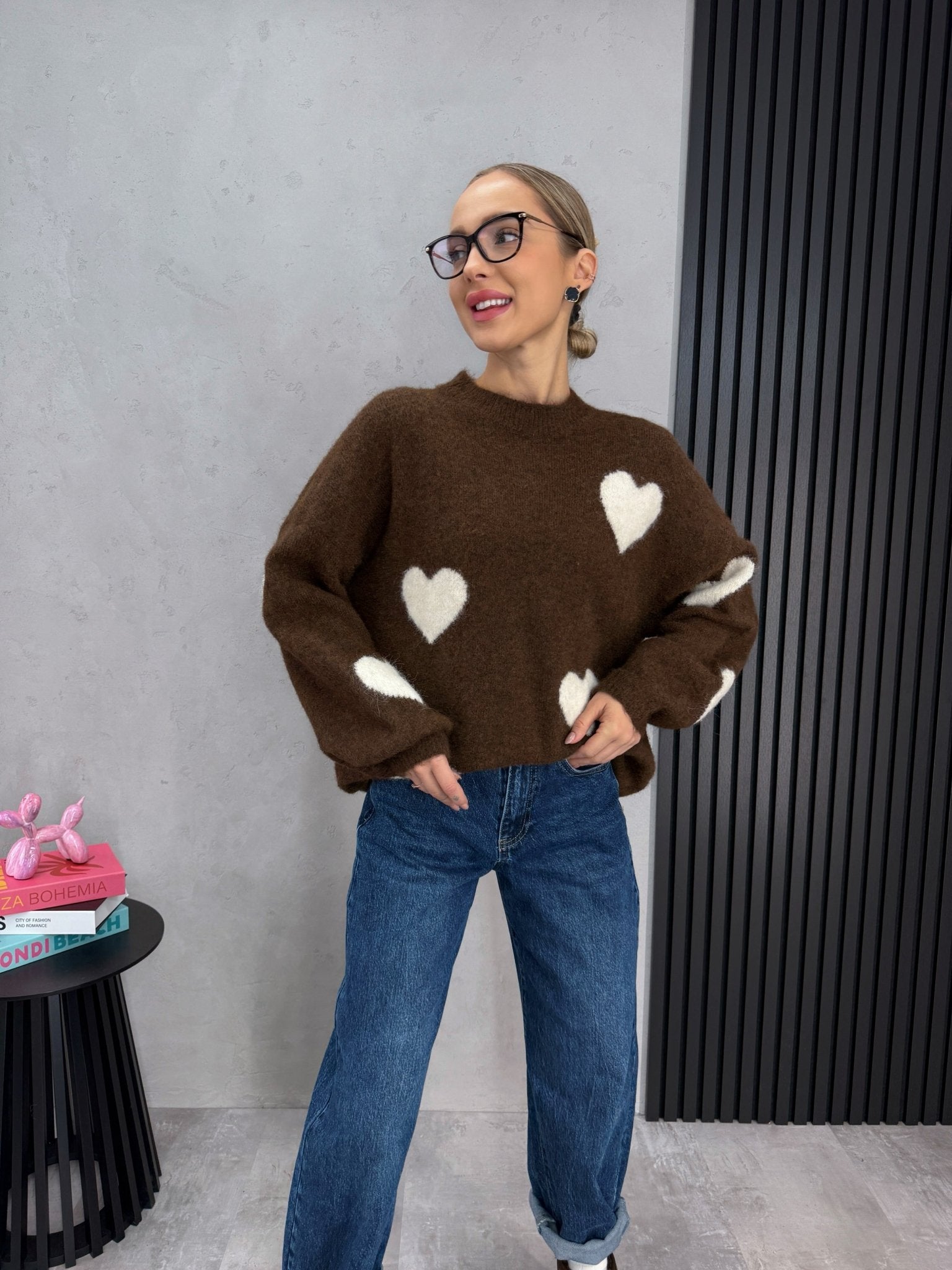 Megztinis ‘Brown heart’ - MASIM - Palaidinės