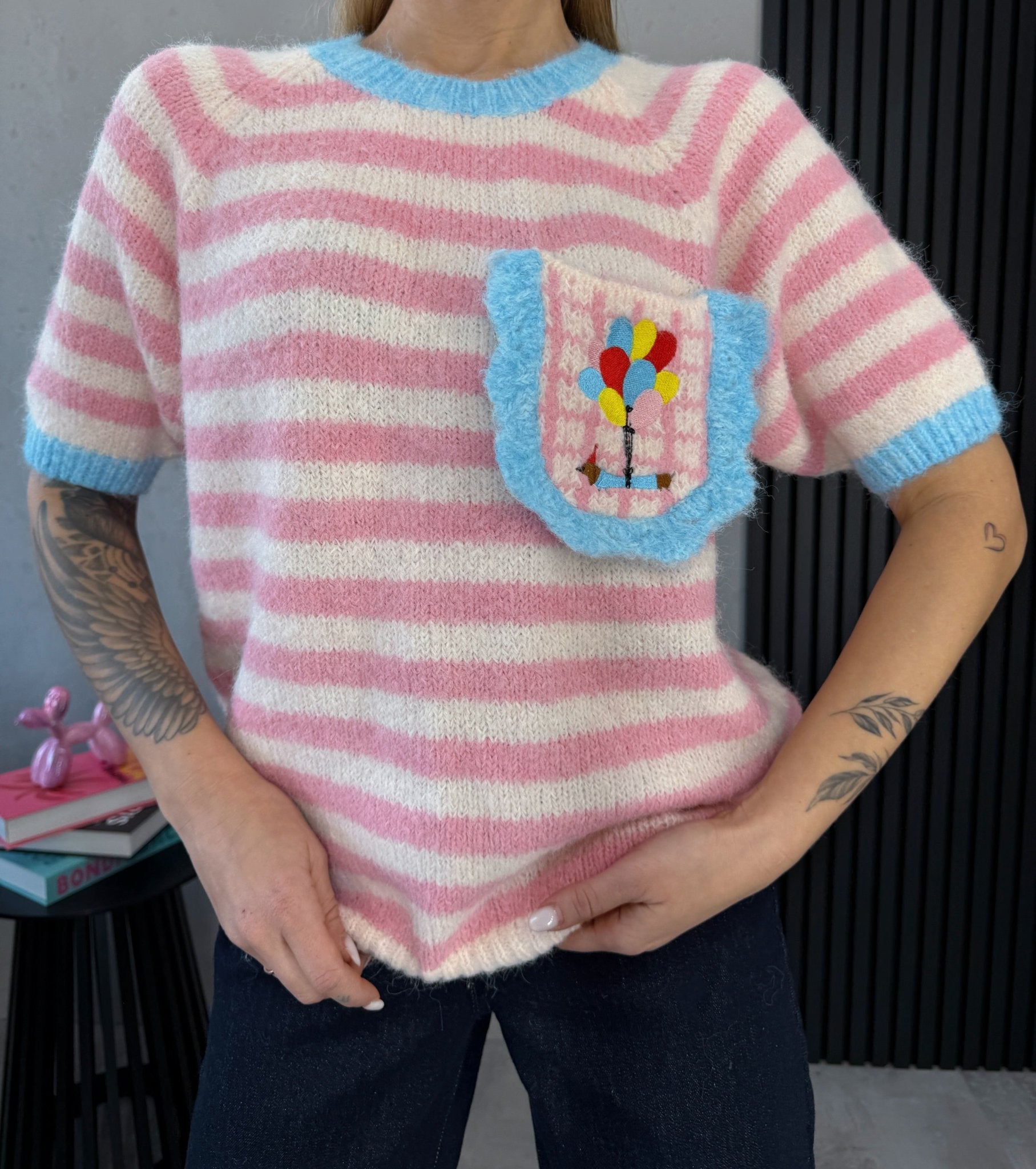 Megztinis ‘Cream rouge’ - MASIM -