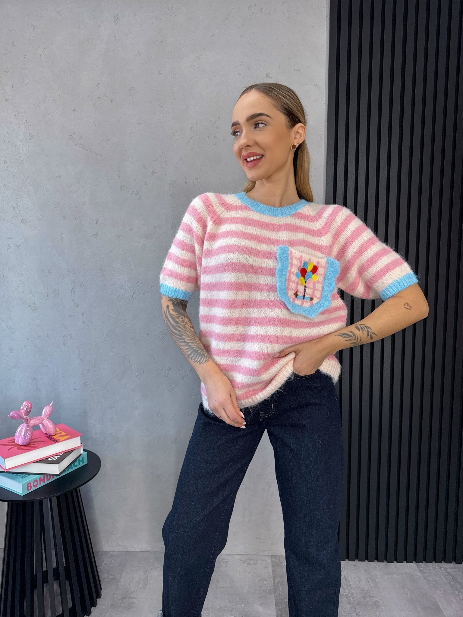 Megztinis ‘Cream rouge’ - MASIM -