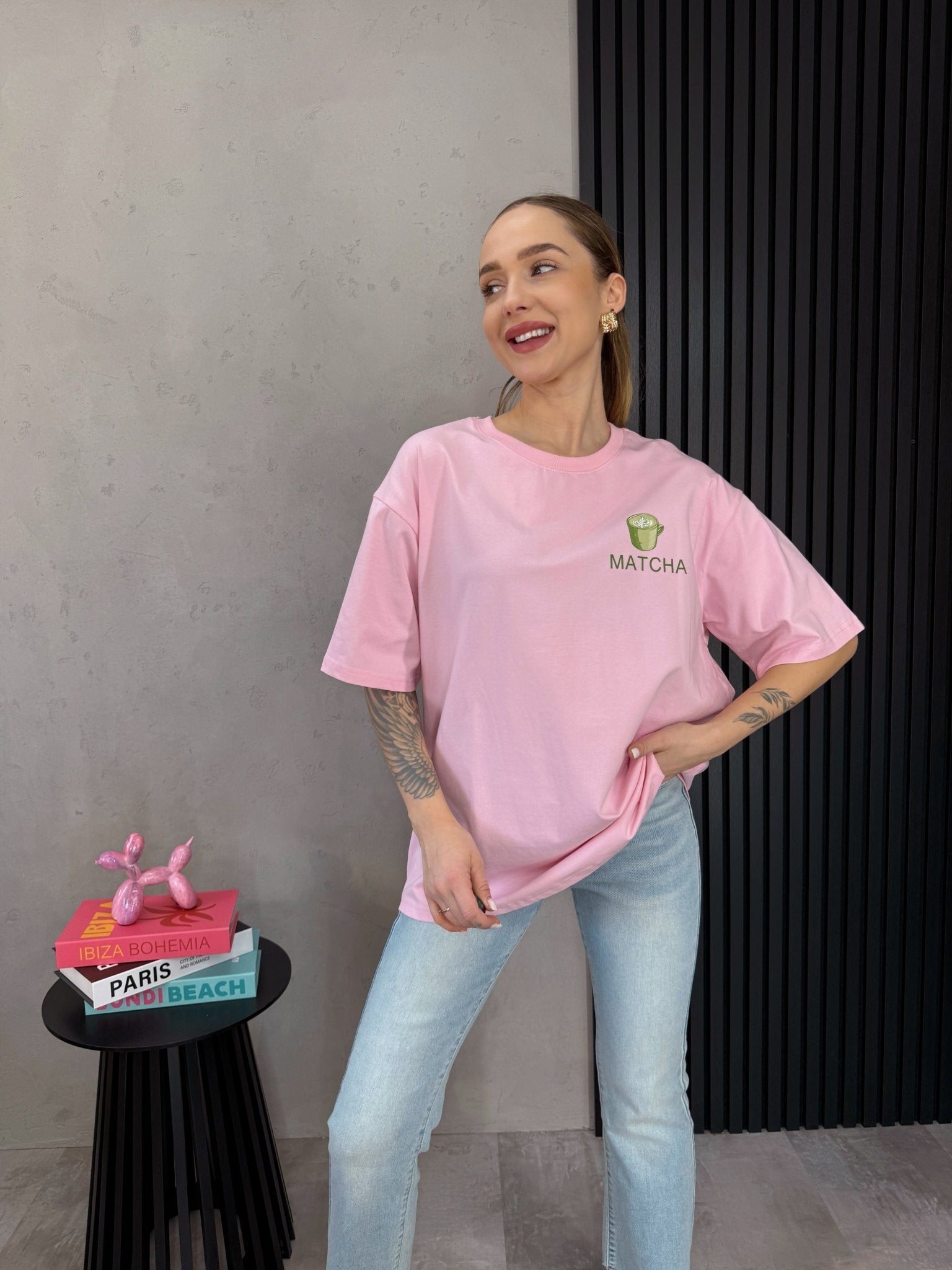 Palaidinė ‘Pink matcha’ - MASIM - Džinsiniai marškiniai