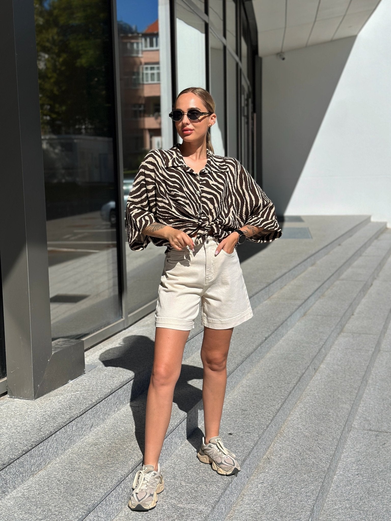 Šortai ‘Beige denim short’ - MASIM -