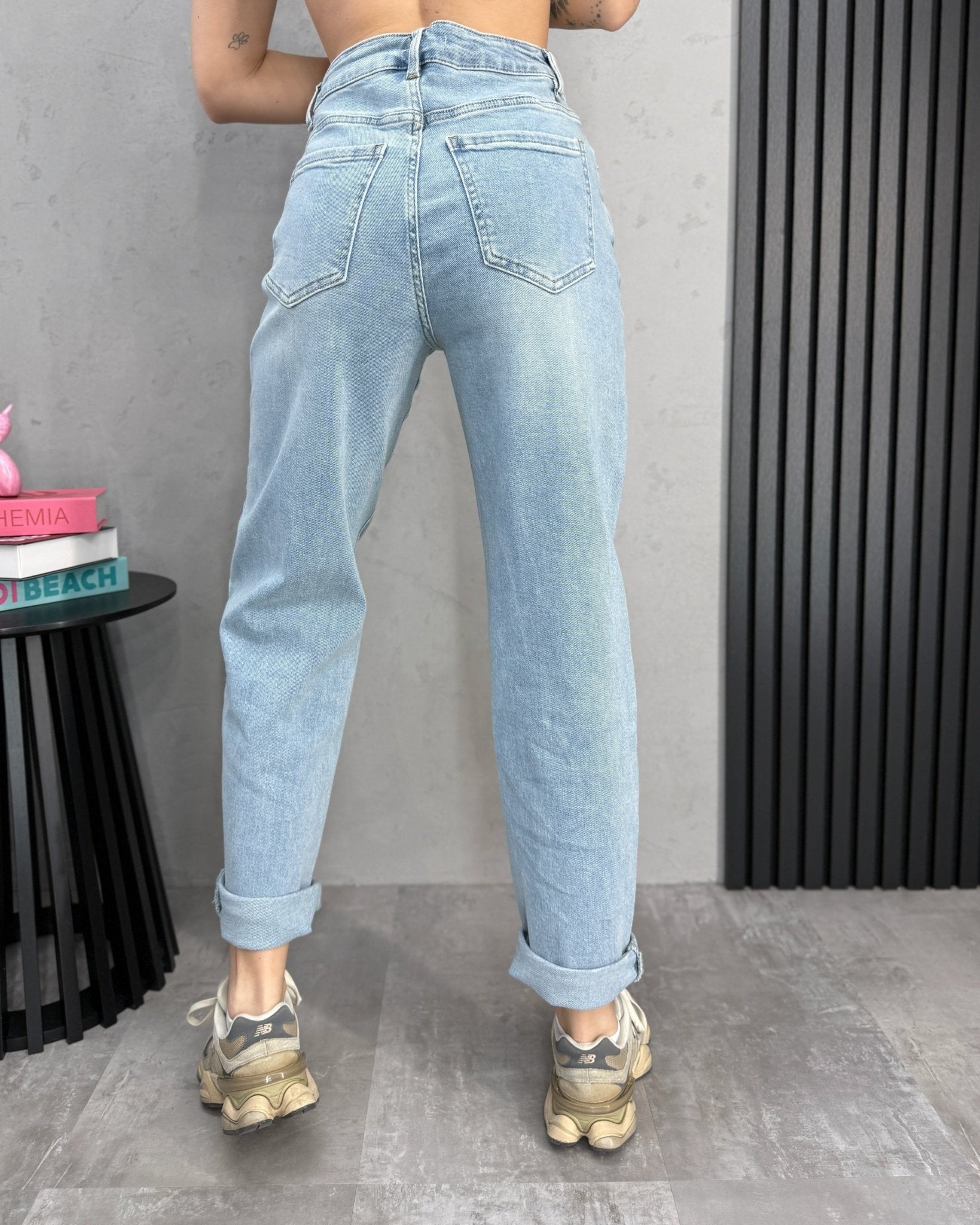 Šviesus džinsai ‘Mom fit premium’ - MASIM - Džinsai