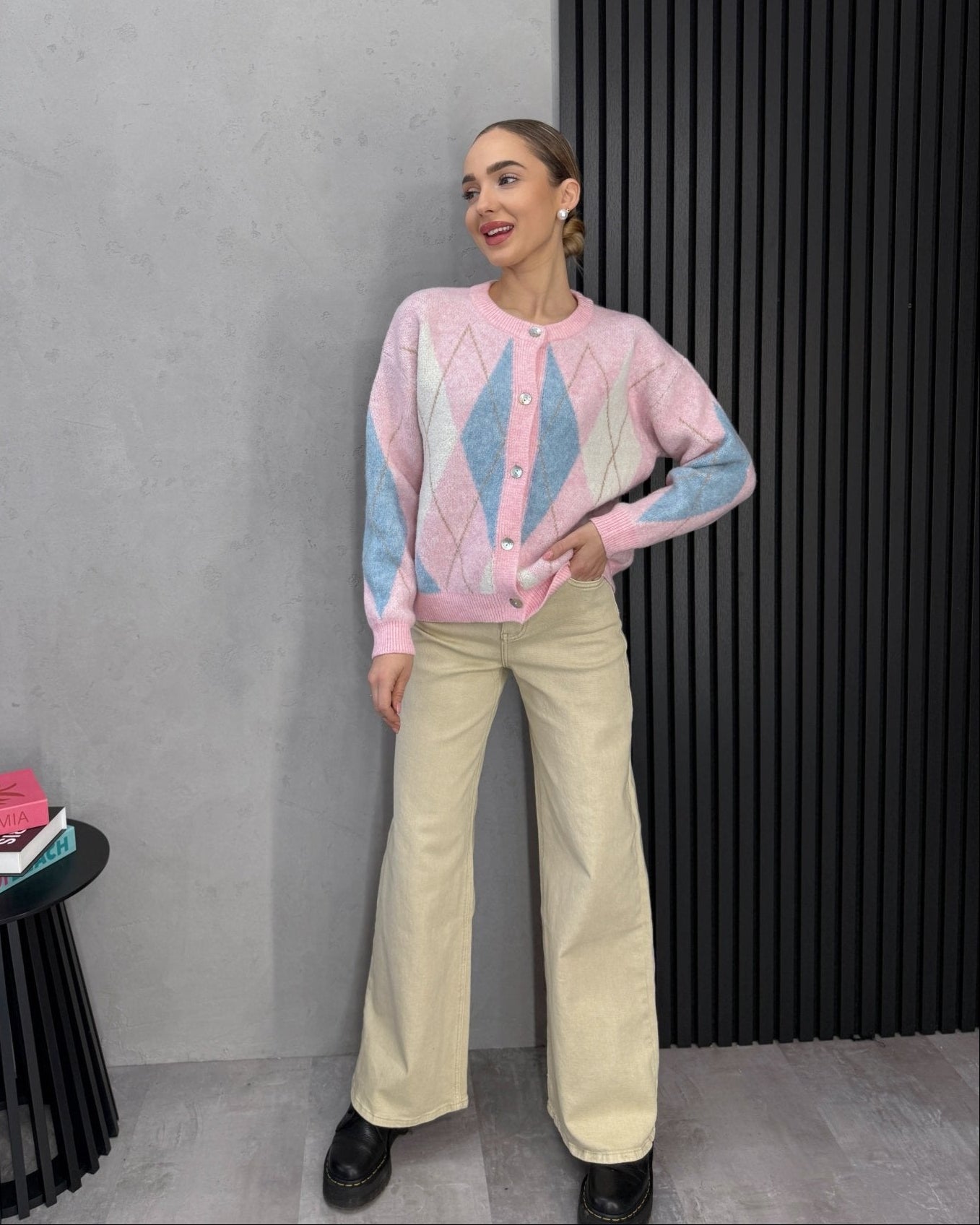 Moteriški wide leg džinsai radial modelis šviesios spalvos