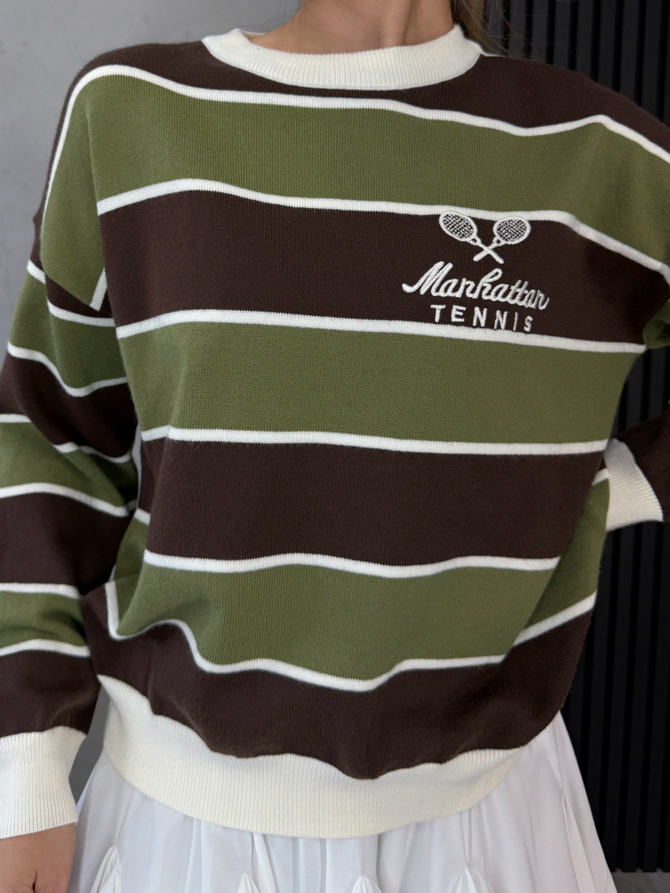 Megztinis ‘Khaki tennis’