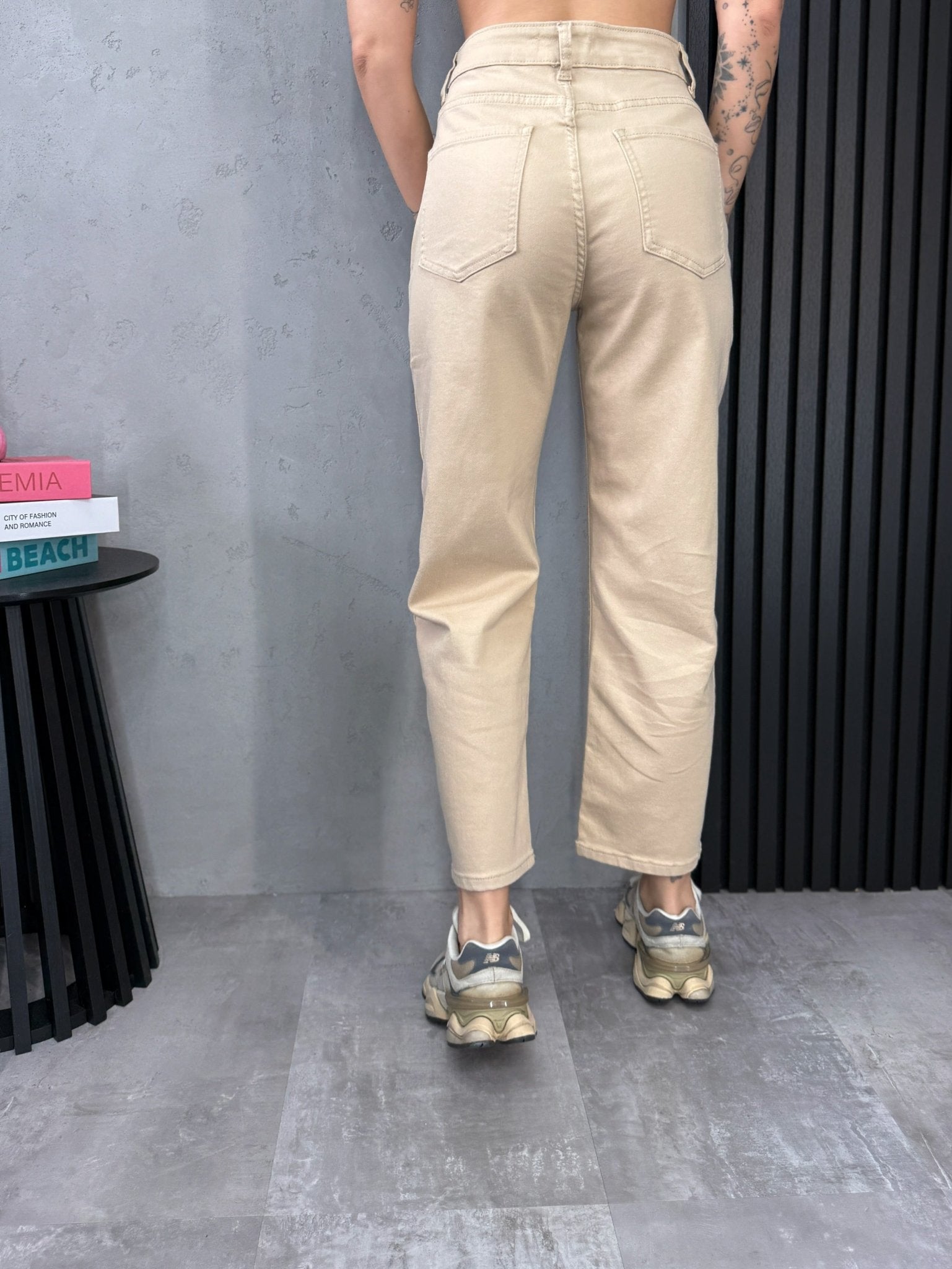 Beige džinsai ‘Mom fit base’ - MASIM - Džinsai