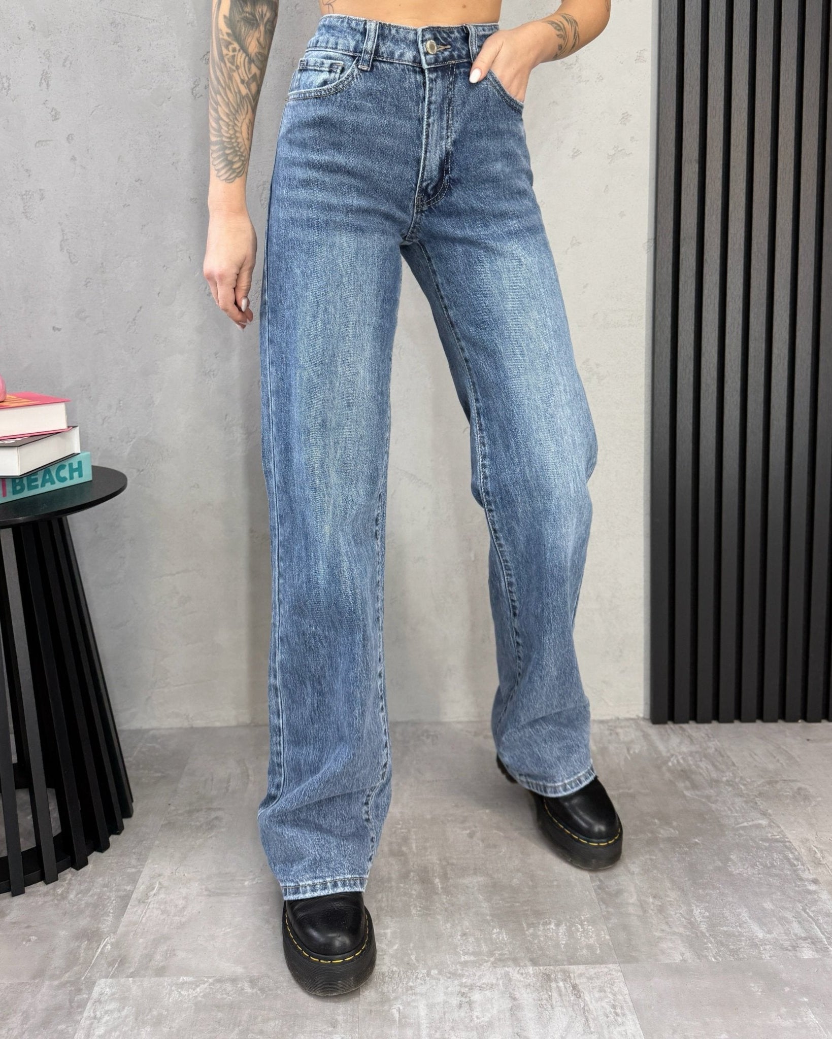 Ilgi džinsai aukštaugėms moterims „Extra long tall“, aukštu liemeniu