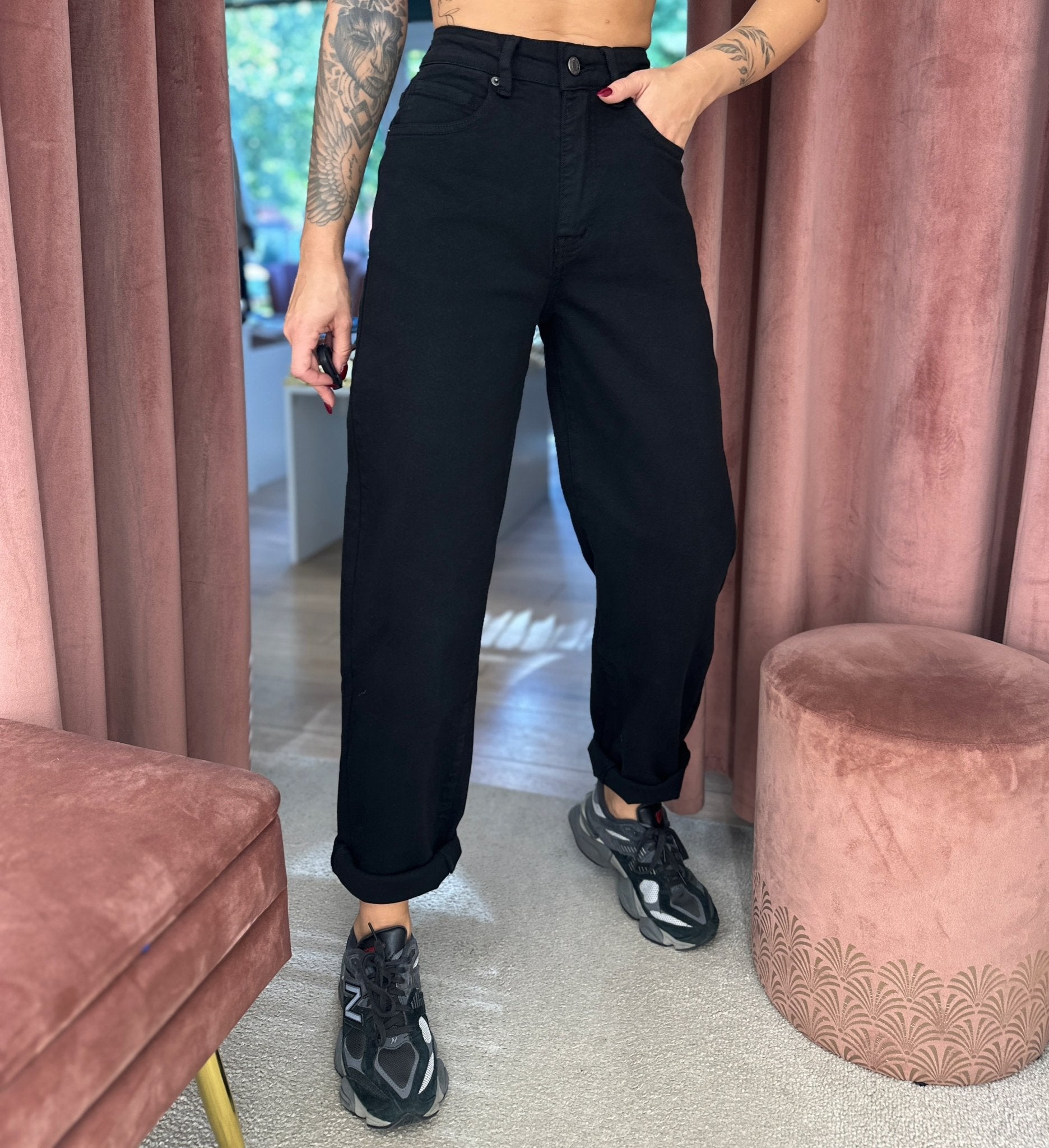 Džinsai ‘Mom - fit black’ - MASIM - Džinsai