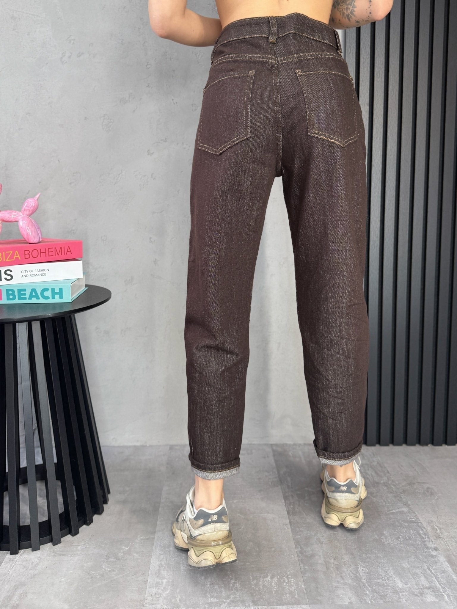 Džinsai ‘Mom - fit brown’ - MASIM - Džinsai