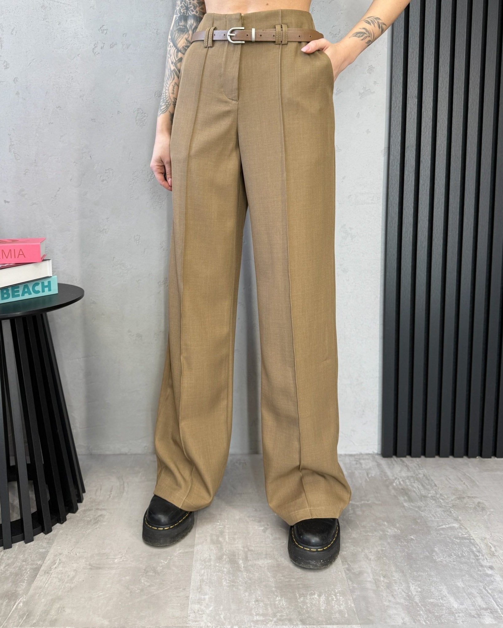 Klasikinės kelnės ‘Sand - MASIM - Plačios kelnes