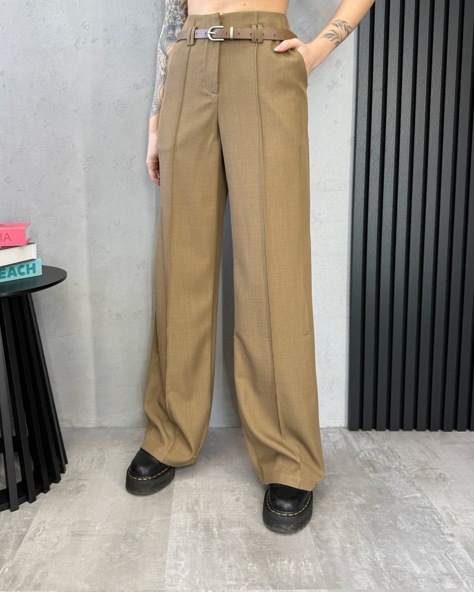 Klasikinės kelnės ‘Sand - MASIM - Plačios kelnes