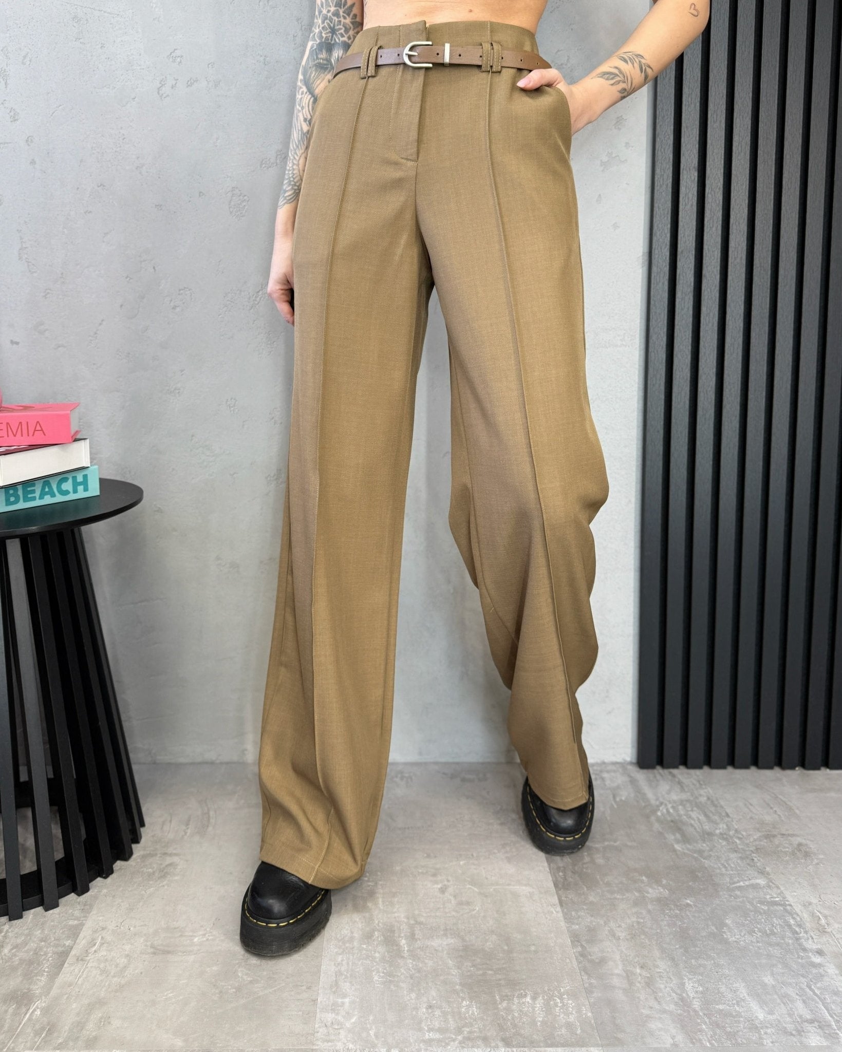 Klasikinės kelnės ‘Sand - MASIM - Plačios kelnes