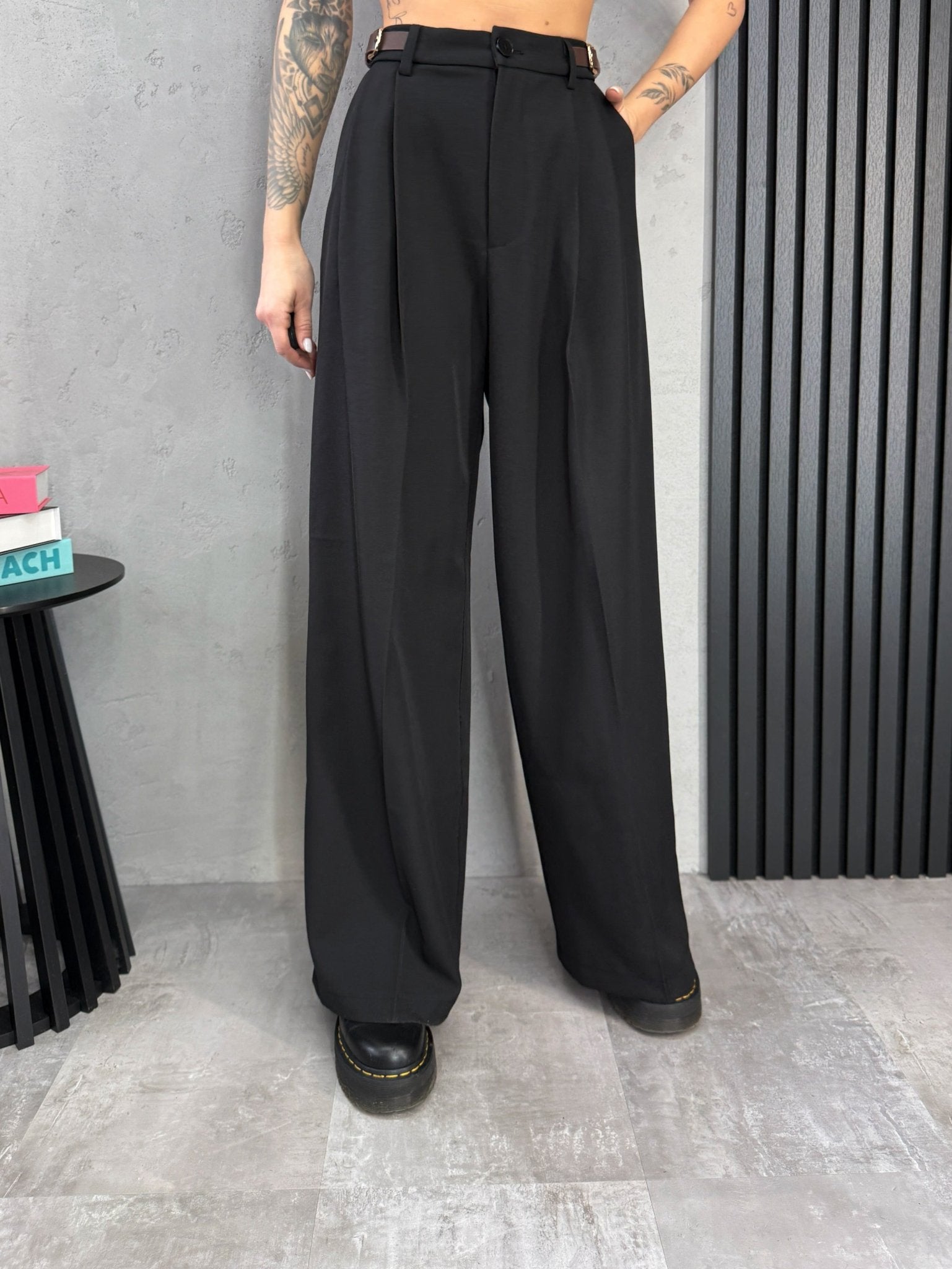 Klasikinės plačios kelnes ‘NOIR’ - MASIM - Plačios kelnes