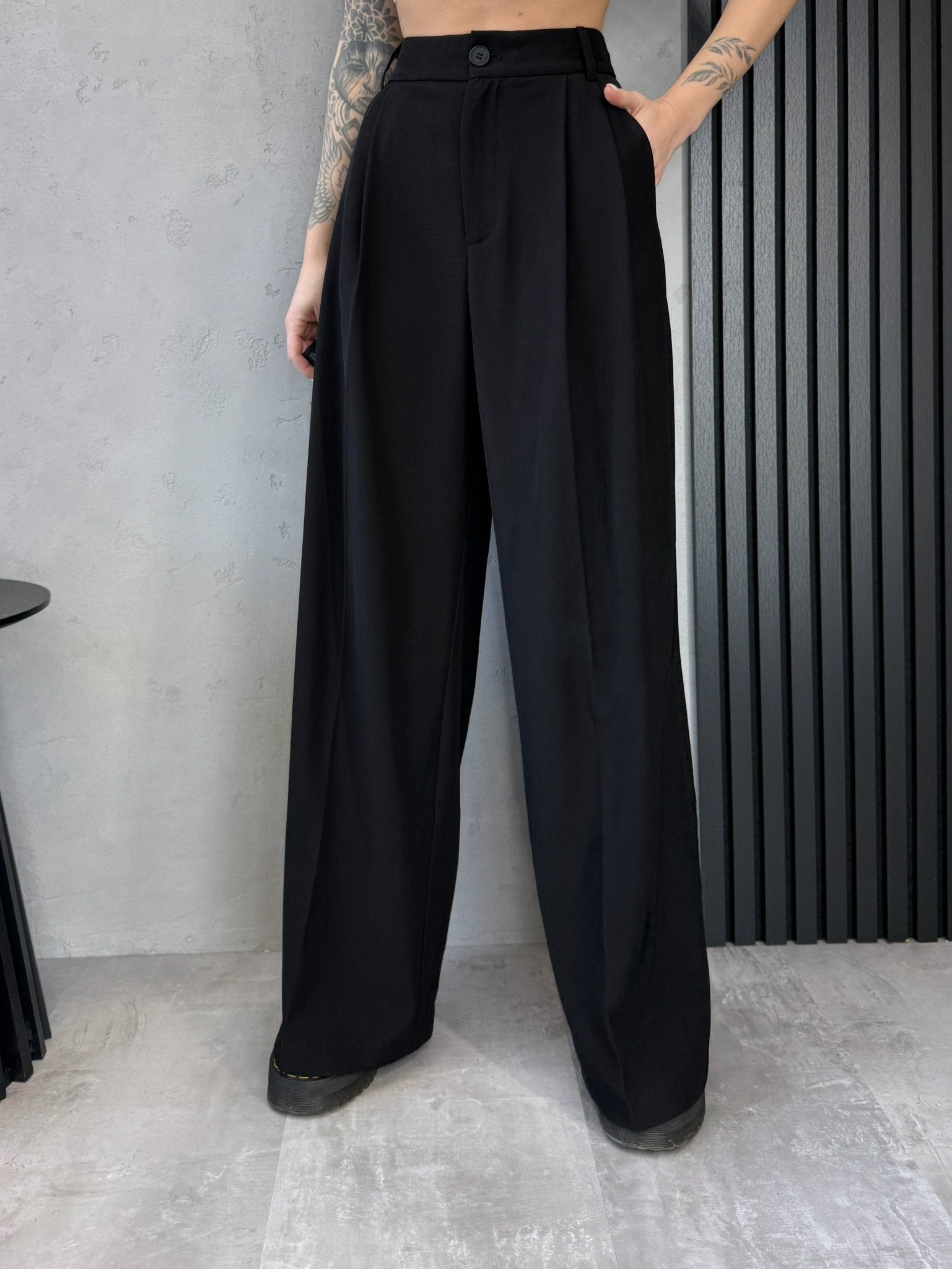 Klasikinės plačios kelnes ‘Wide black’ - MASIM - Plačios kelnes