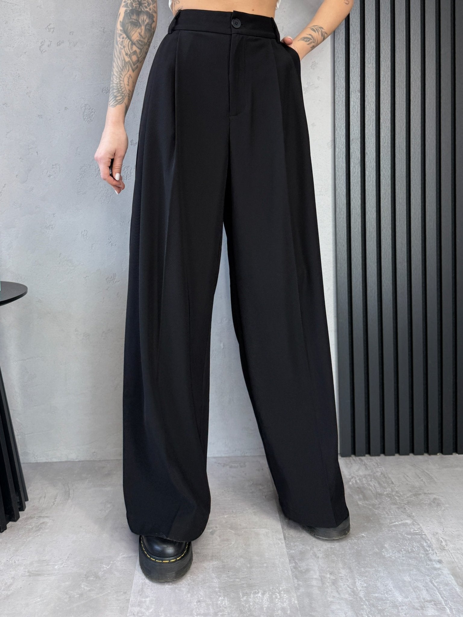 Klasikinės plačios kelnes ‘Wide black’ - MASIM - Plačios kelnes