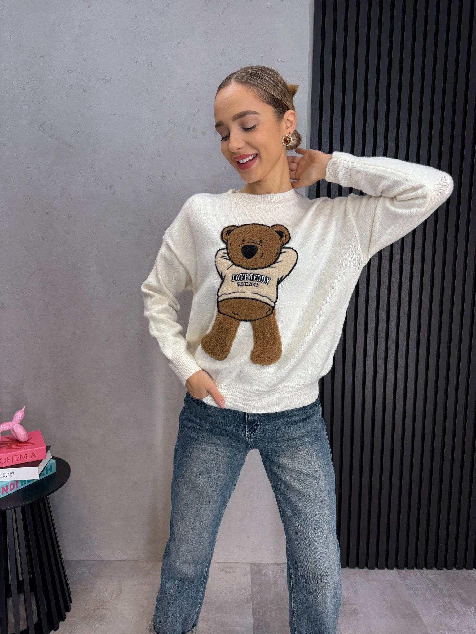 Megztinis ‘Beige teddy’ - MASIM - Palaidinės