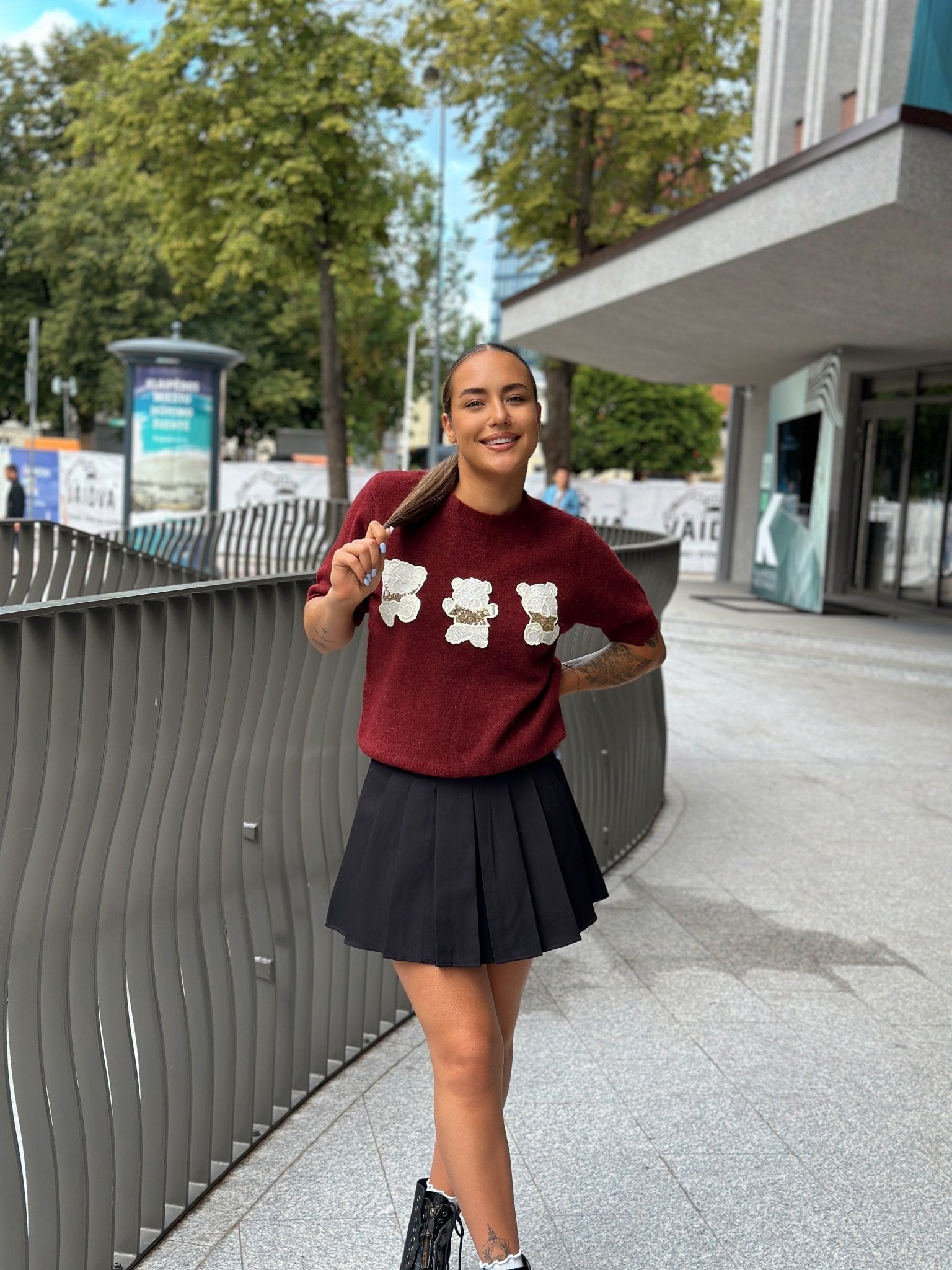 Megztinis ‘Burgundy bear’ - MASIM - Megztiniai