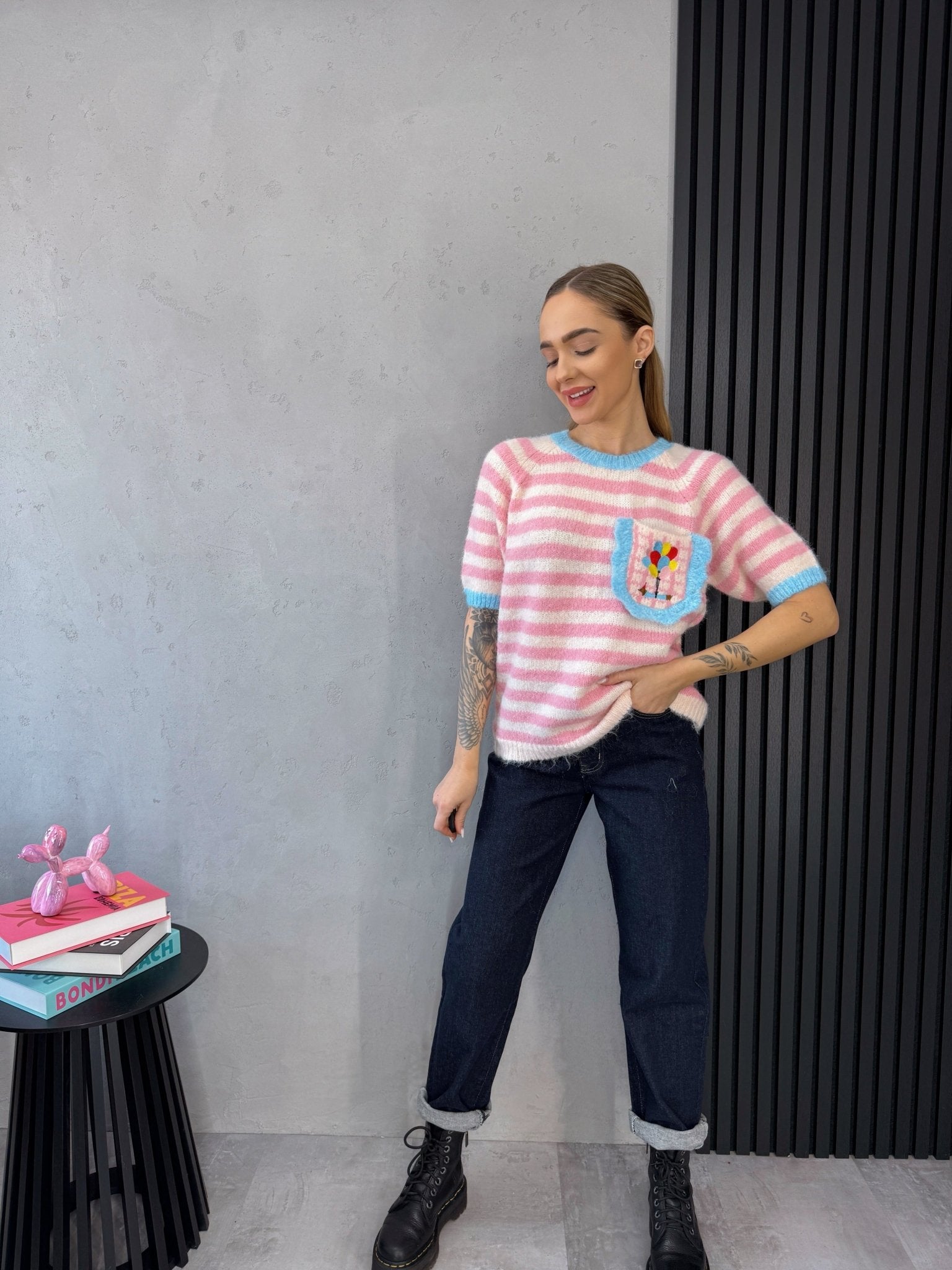 Megztinis ‘Cream rouge’ - MASIM - 