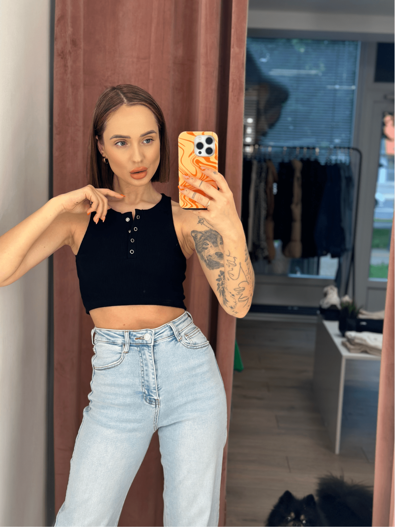 Palaidinė ‘Black ribbed top’ - MASIM - 