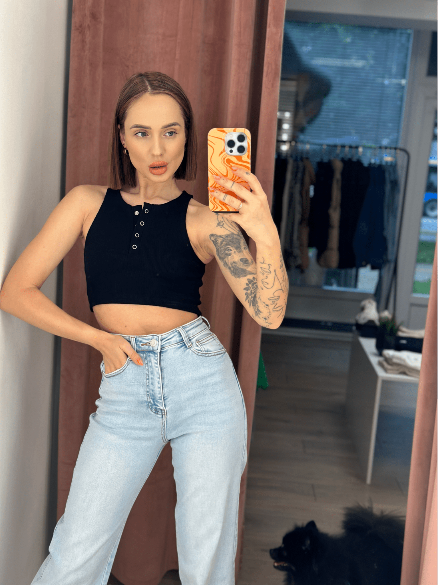 Palaidinė ‘Black ribbed top’ - MASIM - 