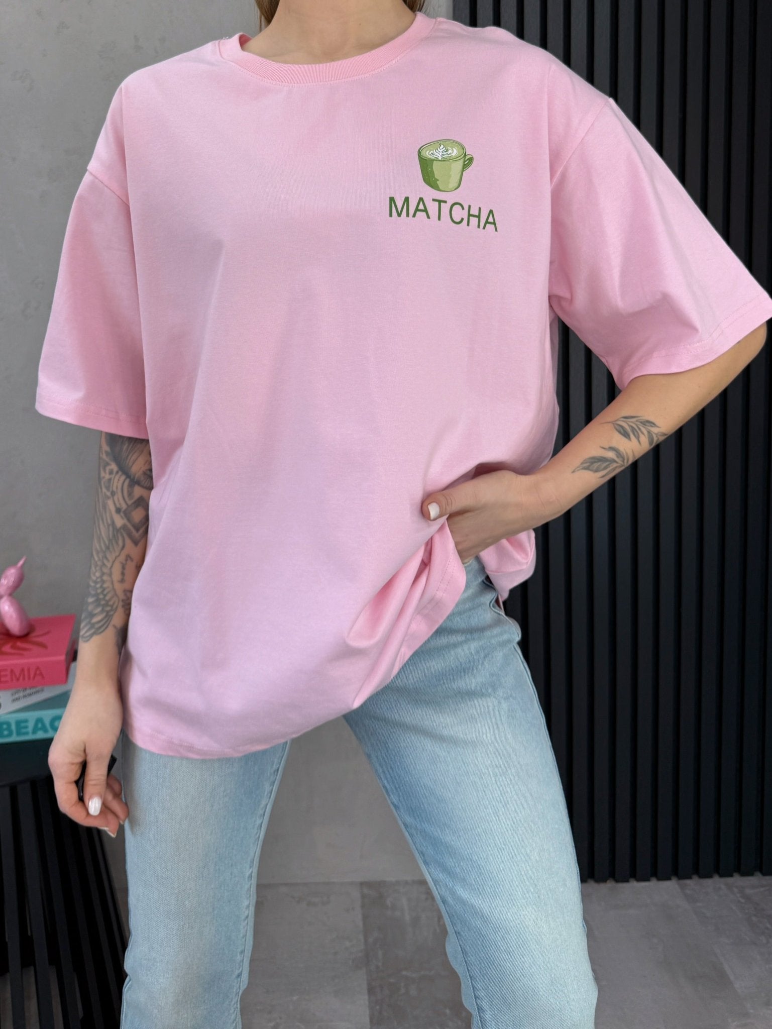Palaidinė ‘Pink matcha’ - MASIM - Džinsiniai marškiniai