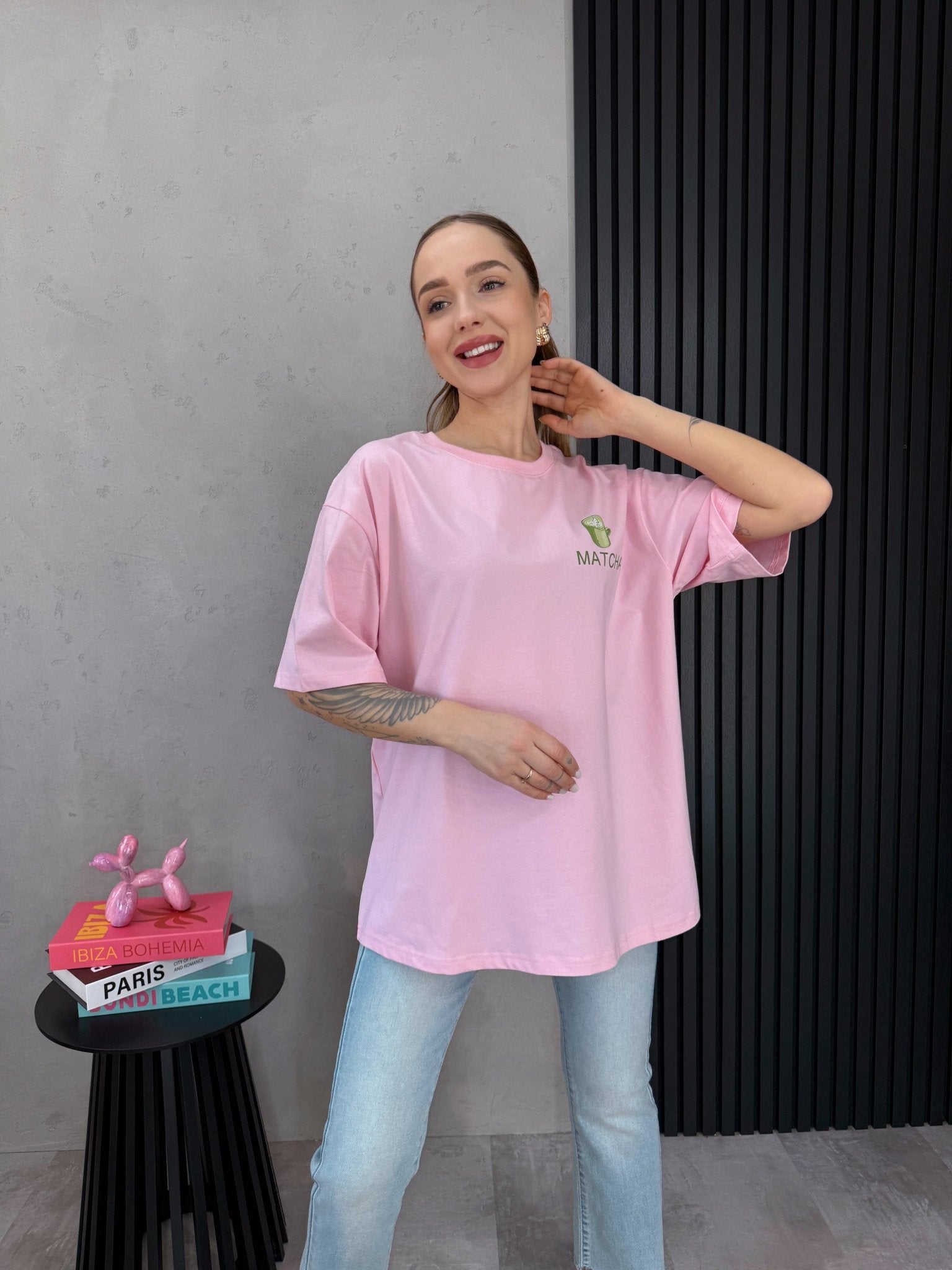 Palaidinė ‘Pink matcha’ - MASIM - Džinsiniai marškiniai