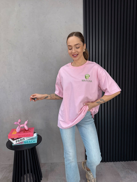 Palaidinė ‘Pink matcha’ - MASIM - Džinsiniai marškiniai