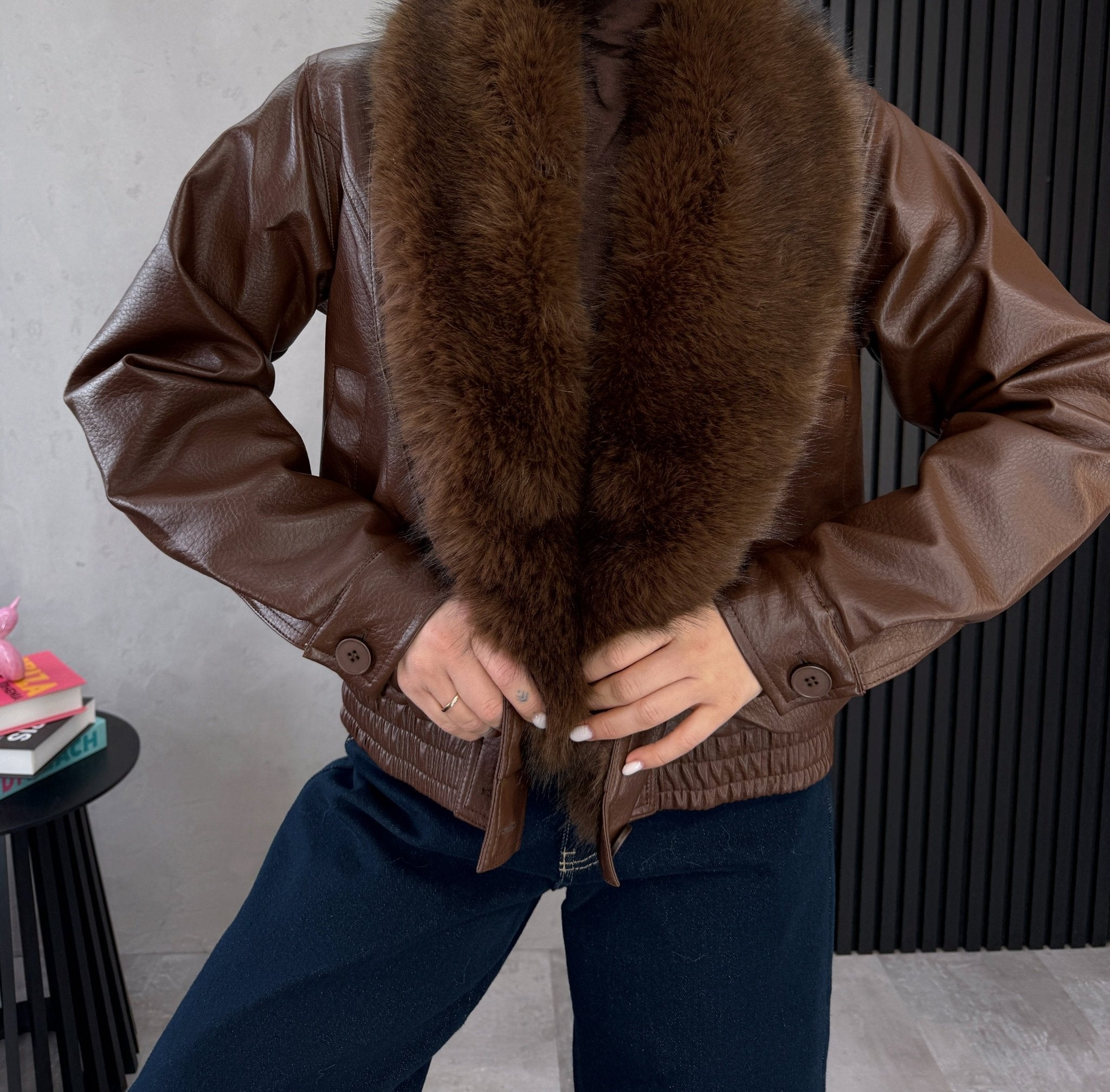 Striukė ‘Fashion’ - MASIM - Odo imitacijos striukė