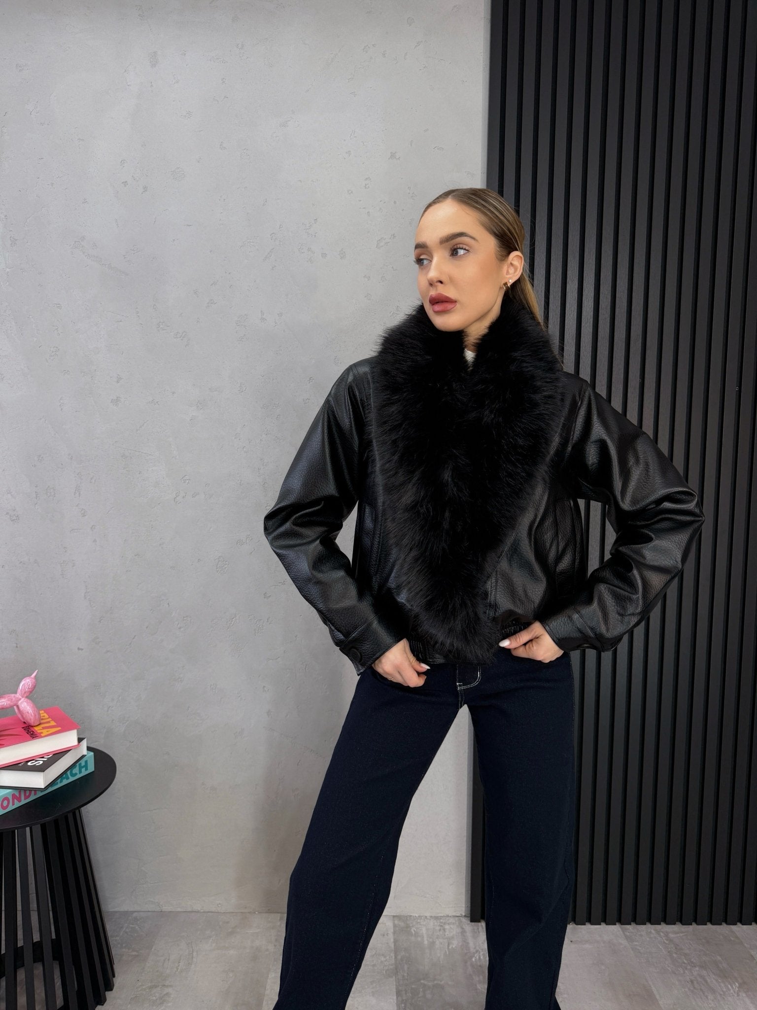 Striukė ‘Tactile’ - MASIM - Odo imitacijos striukė