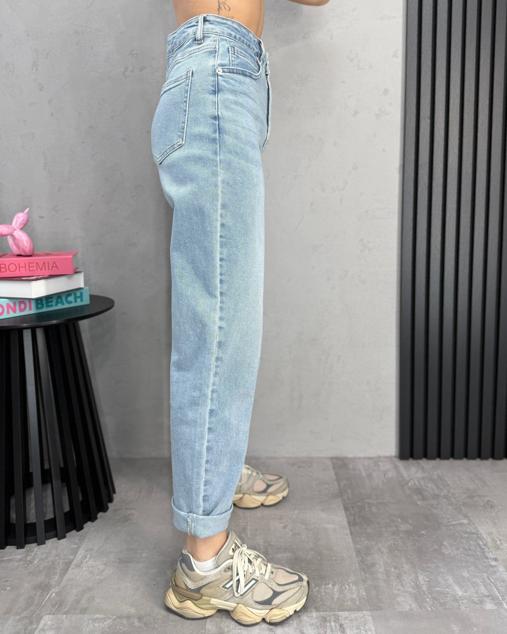 Šviesus džinsai ‘Mom fit premium’ - MASIM - Džinsai